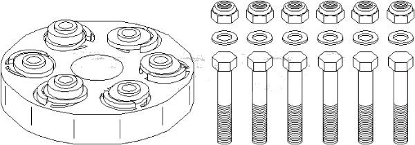 Led, kardanaxel, Fram Topran 400 615 TOPRAN Led, kardanaxel, Fram Topran 400 615 TOPRAN