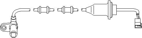 ABS-givare, Sensor, hjulvarvtal, Bakaxel vänster ABS-givare, Sensor, hjulvarvtal, Bakaxel vänster