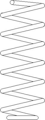 Spiralfjäder, framaxel höger, framaxel vänster