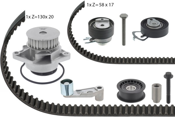 Kamremskit med vattenpump