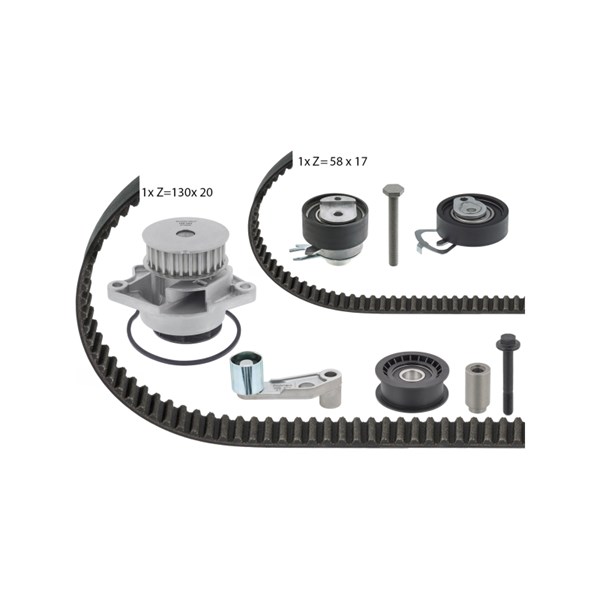 Kamremskit med vattenpump