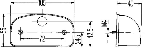 Belysning, registreringsskylt, Höger, Vänster Hella 2KA 001 386-2 HELLA