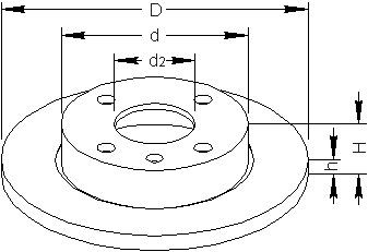 Bromsskiva Solid, Framaxel Bromsskiva Solid, Framaxel