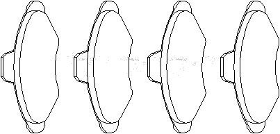 Bromsbeläggsats, Framaxel Topran 300 276 TOPRAN
