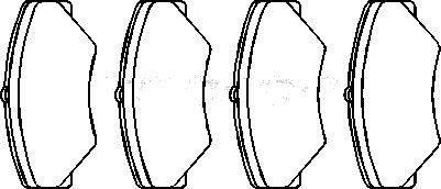 Bromsbeläggsats, Fram Topran 301 424 TOPRAN