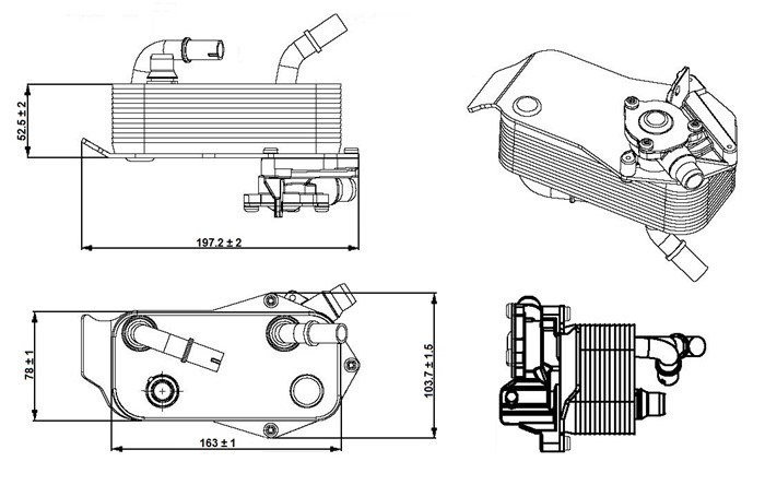 Oljekylare, motor Nrf 31279 NRF