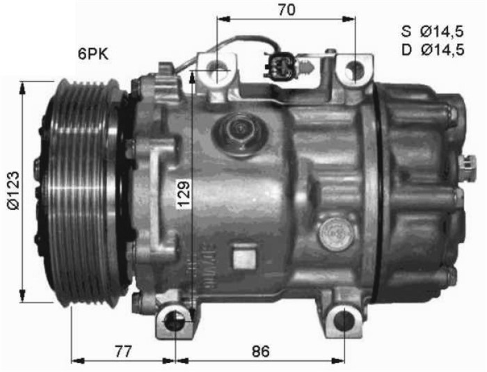 Kompressor, klimatanläggning Nrf premium 32430G NRF premium