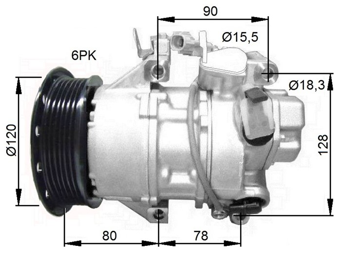 Kompressor, klimatanläggning Nrf premium 32740G NRF premium