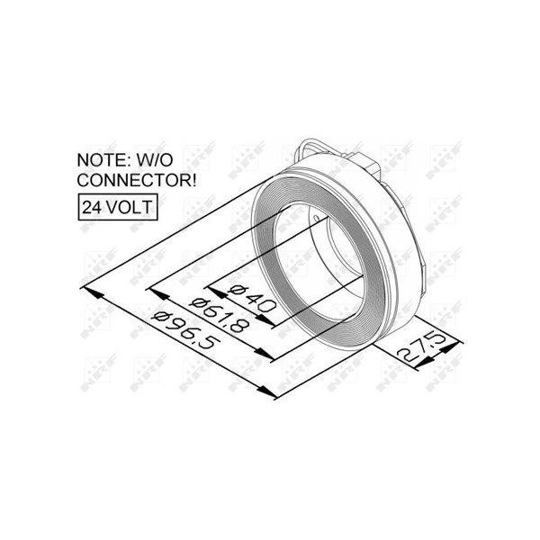 Spole, magnetkoppling, kompressor Nrf 38448 NRF