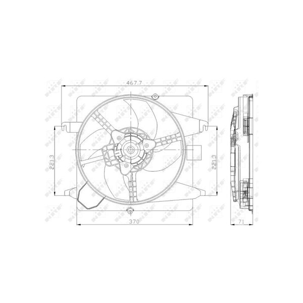 Fläkt, kylare 12V Nrf 47259 NRF