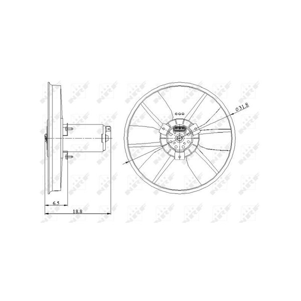 Fläkt, kylare 12V, Vänster Nrf 47401 NRF Fläkt, kylare 12V, Vänster Nrf 47401 NRF