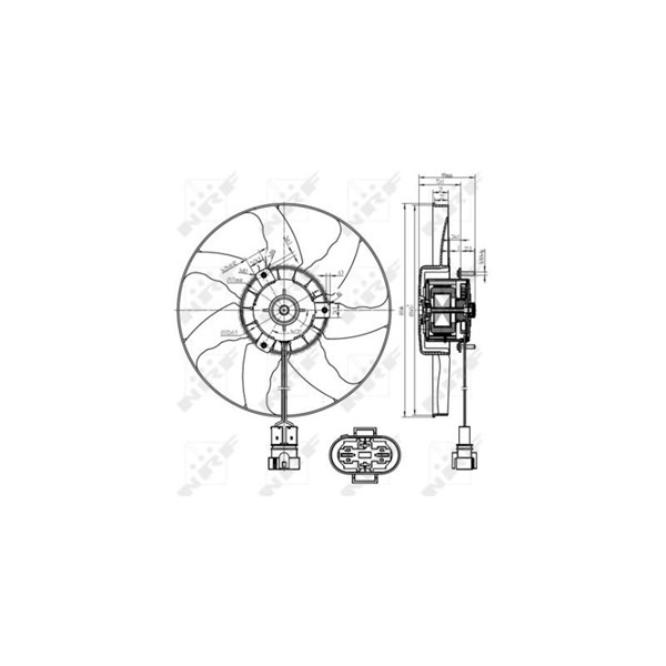 Fläkt, kylare 12V Nrf 47428 NRF