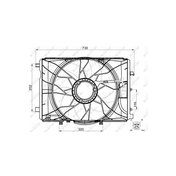 Fläkt, kylare 12V Nrf 47443 NRF Fläkt, kylare 12V Nrf 47443 NRF