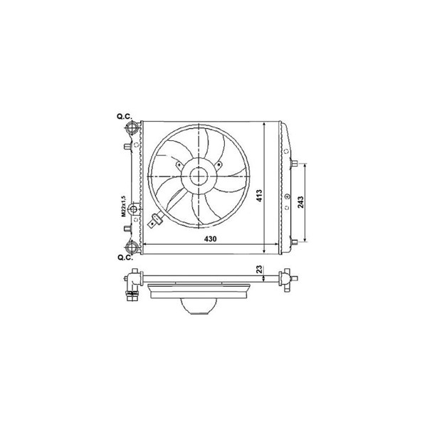 Kylare, motorkylning Nrf 53021 NRF Kylare, motorkylning Nrf 53021 NRF