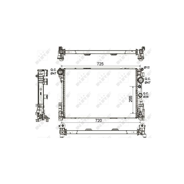 Kylare, motorkylning Nrf 53140 NRF Kylare, motorkylning Nrf 53140 NRF