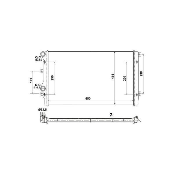 Kylare, motorkylning, Bak Nrf 53406A NRF Kylare, motorkylning, Bak Nrf 53406A NRF