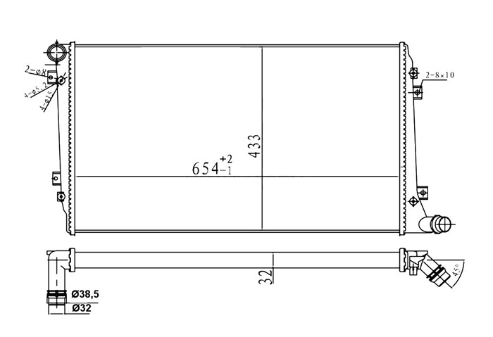 Kylare, motorkylning Nrf 53814A NRF