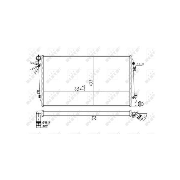 Kylare, motorkylning Nrf 53814A NRF Kylare, motorkylning Nrf 53814A NRF