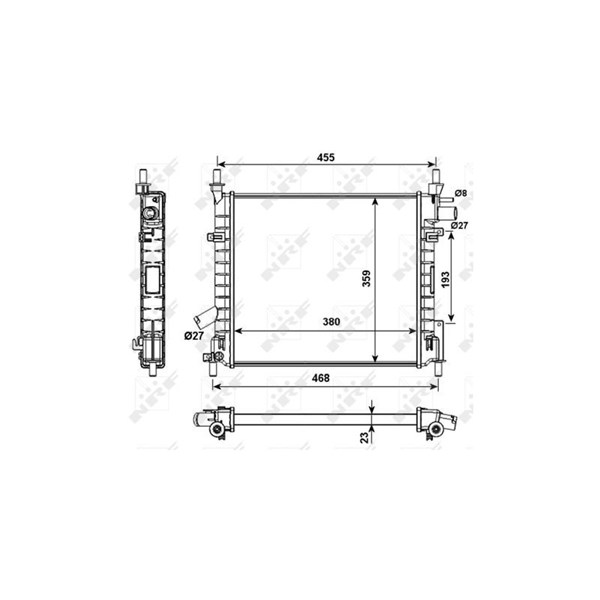 Kylare, motorkylning Nrf 53989 NRF Kylare, motorkylning Nrf 53989 NRF