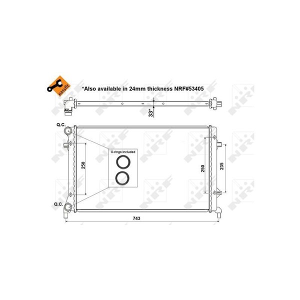 Kylare, motorkylning Nrf 56153 NRF Kylare, motorkylning Nrf 56153 NRF