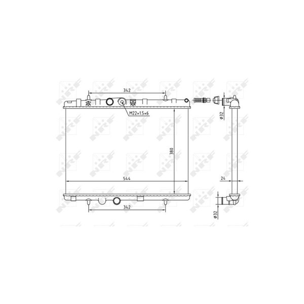 Kylare, motorkylning Nrf 58226A NRF
