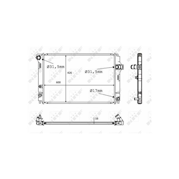 Kylare, motorkylning Nrf 58382 NRF