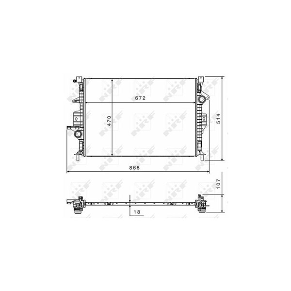 Kylare, motorkylning Nrf 58499 NRF