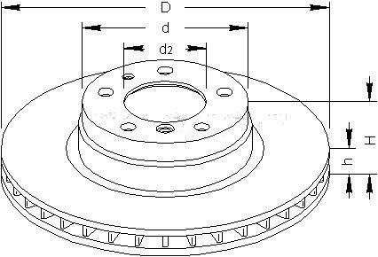 Bromsskiva Ventilerad, Framaxel, Fram Topran 500 568 TOPRAN