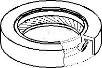 Oljepackningsring, vevaxel, Fram Topran 500 761 TOPRAN