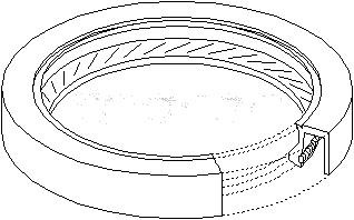 Oljepackningsring, vevaxel, på växellådssidan