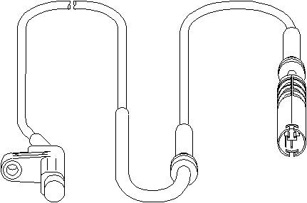 ABS-givare, Sensor, hjulvarvtal, Fram, höger eller vänster ABS-givare, Sensor, hjulvarvtal, Fram, höger eller vänster