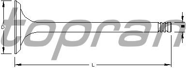 Avgasventil Topran 501 421 TOPRAN