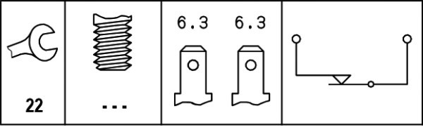 Bromsljuskontakt Hella 6DF 003 263-071 HELLA