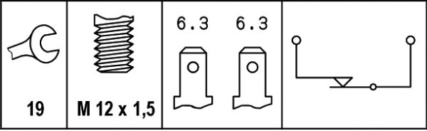 Bromsljuskontakt Hella 6DF 007 361-001 HELLA