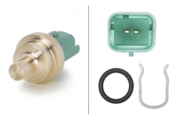 Sensor, kylvätsketemperatur, Vänster Hella 6PT 009 309-391 HELLA