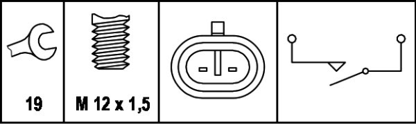 Brytare, backljus Hella 6ZF 007 671-001 HELLA