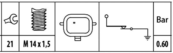 Varningsswitch, oljetryck Hella 6ZL 003 259-401 HELLA