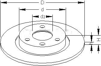 Bromsskiva Solid, Framaxel Topran 720 242 TOPRAN