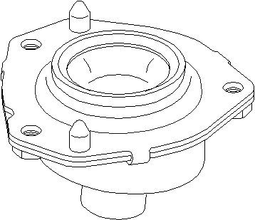 Fjäderbenslager, framaxel vänster Topran 721 072 TOPRAN