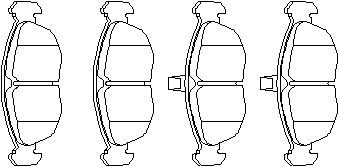 Bromsbeläggsats, Framaxel Topran 722 507 TOPRAN