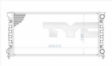 Kylare, motorkylning Tyc 737-0033 TYC