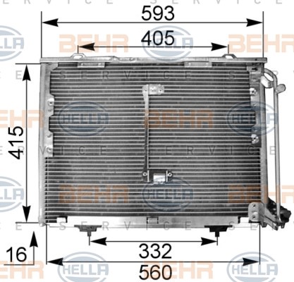 Kondensor, klimatanläggning Hella 8FC 351 036-014 HELLA