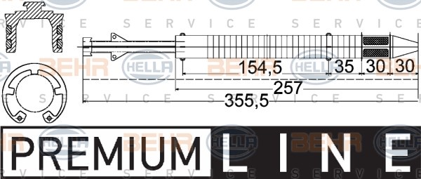 Torkfilter Hella 8FT 351 197-251 HELLA