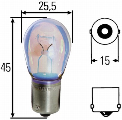 Glödlampa HELLA STANDARD P21W BAY15s, Bak, Fram, Fram eller bak,  HELLA