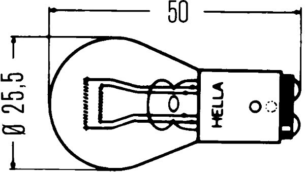 Glödlampa HELLA STANDARD P21/5W BAY15d, Bak, Fram, Fram eller bak HELLA