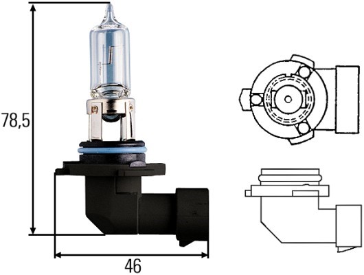 Halogenlampa  HELLA STANDARD HB3 P20d HELLA