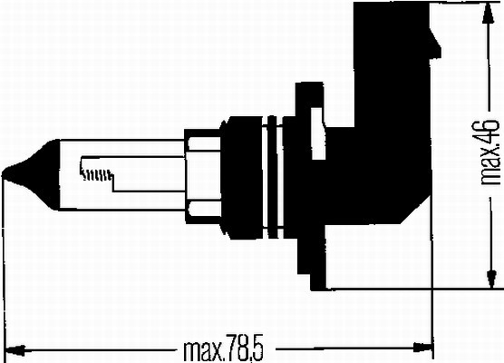 Halogenlampa HELLA STANDARD Hb4 P22d, Fram HELLA