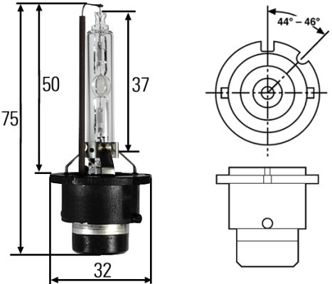 Xenonlampa HELLA STANDARD D2S P 32 d-2 85V Hella 8GS 007 949-261 HELLA
