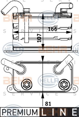 Oljekylare, motor Hella 8MO 376 729-631 HELLA