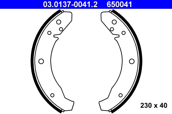 Bromsbackar, sats, Bakaxel, Framaxel ATE